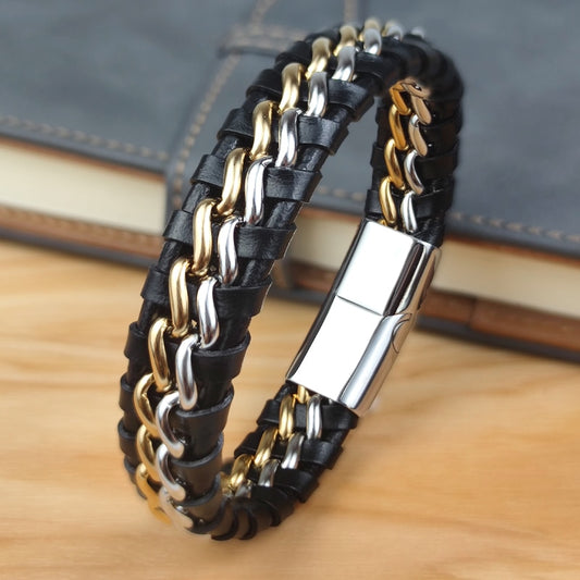 WM Viking Golden Couple Bracelet For men & Women Stainless Steel