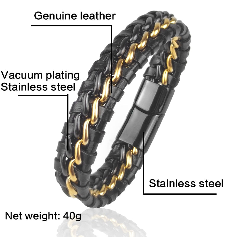 WM Viking Golden Couple Bracelet For men & Women Stainless Steel