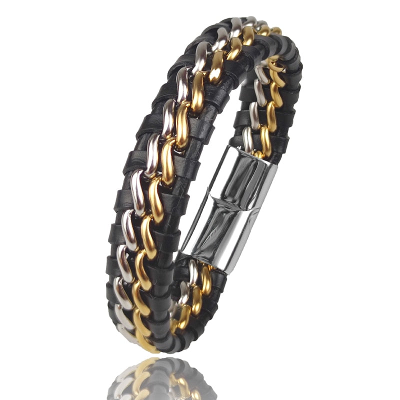 WM Viking Golden Couple Bracelet For men & Women Stainless Steel