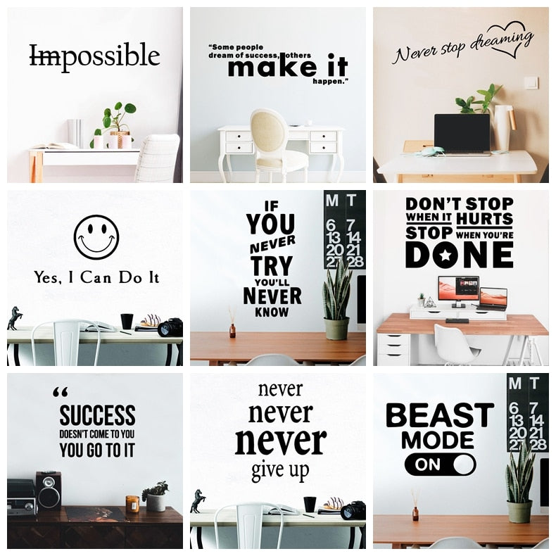 WM - 23 Type Big Motivational Wall Sticker's