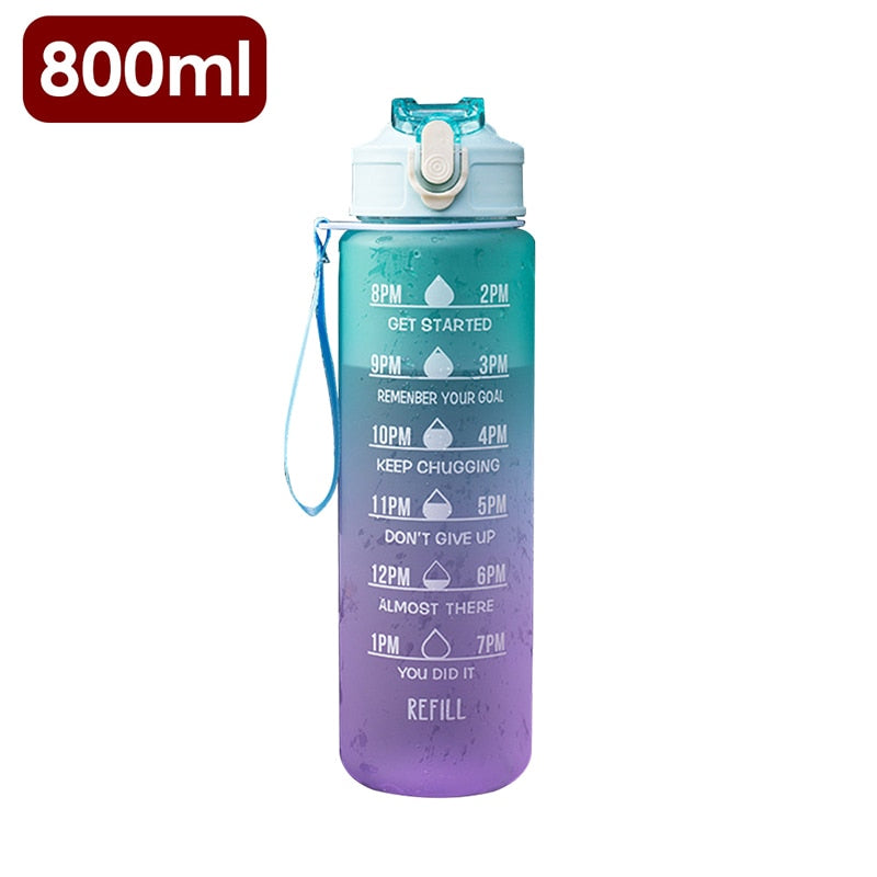 WM - 1L Water Bottle With Time Marker 32 OZ Capacity