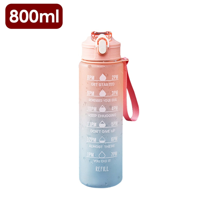 WM - 1L Water Bottle With Time Marker 32 OZ Capacity