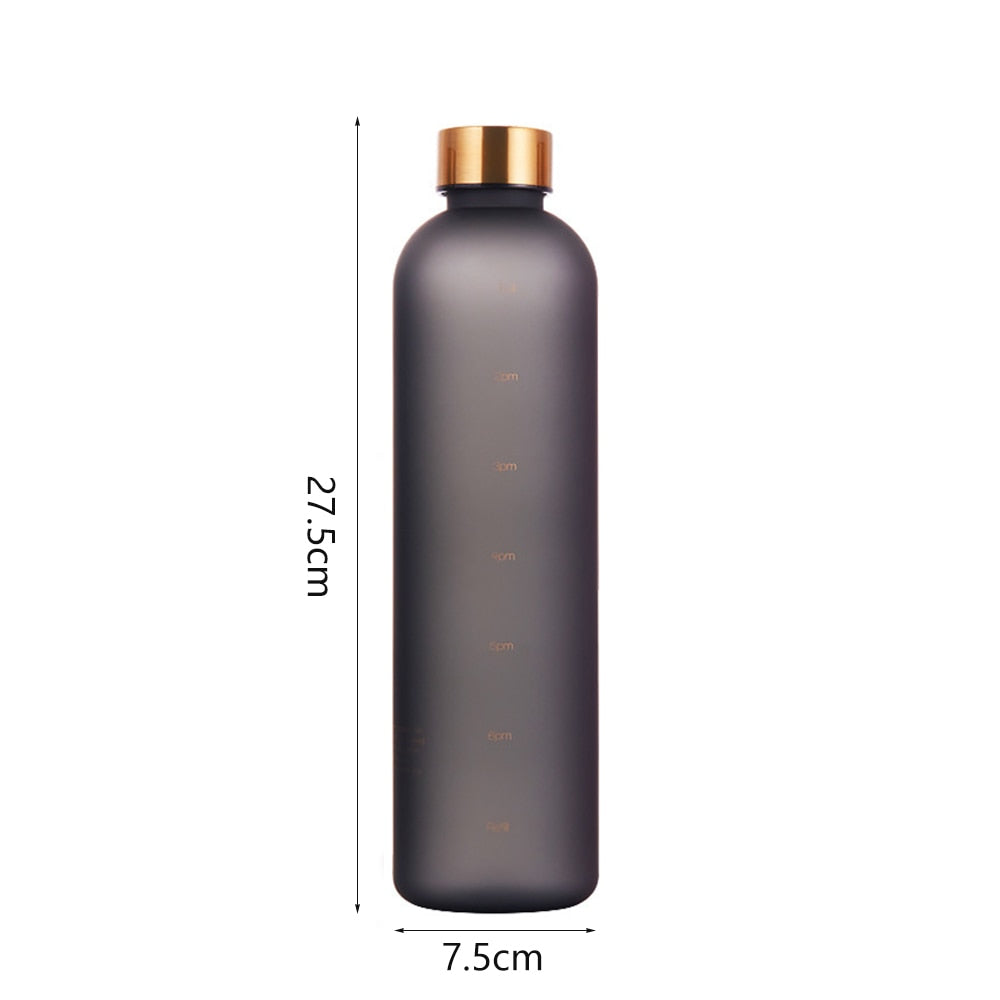 WM - 1L Water Bottle With Time Marker 32 OZ Capacity