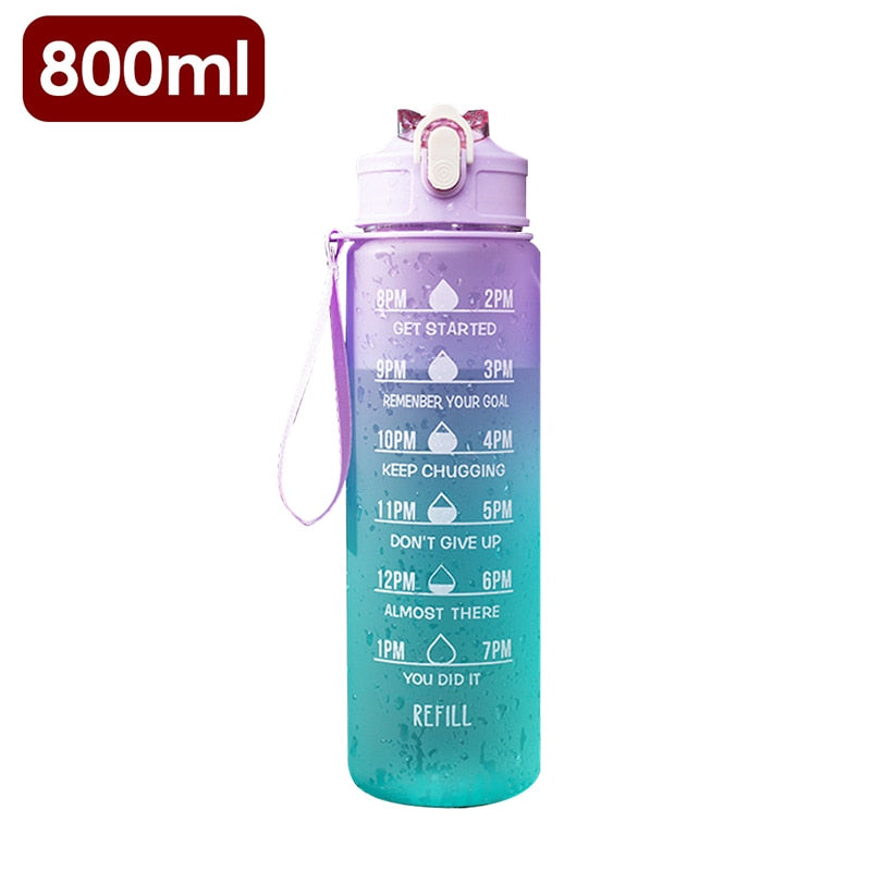 WM - 1L Water Bottle With Time Marker 32 OZ Capacity