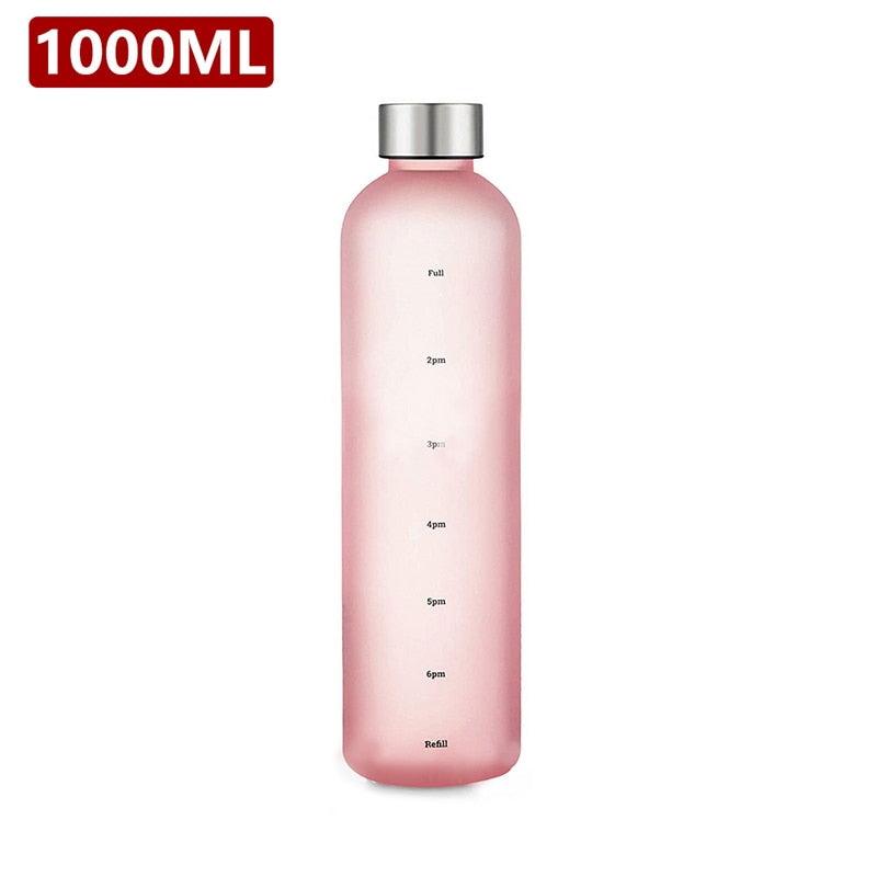 WM - 1L Water Bottle With Time Marker 32 OZ Capacity