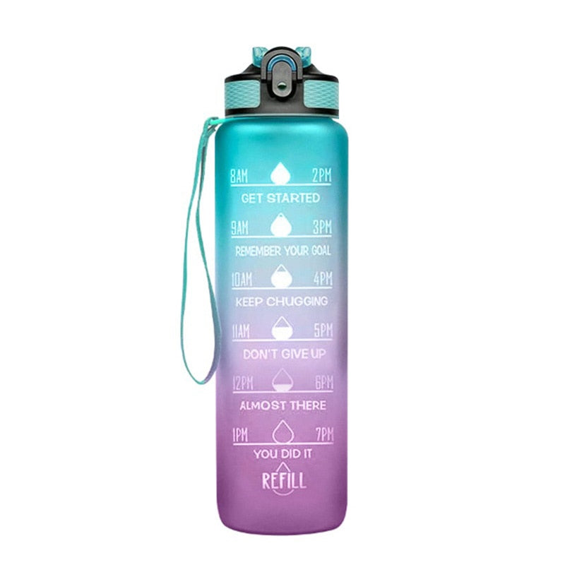 WM - 1L Water Bottle With Time Marker 32 OZ Capacity