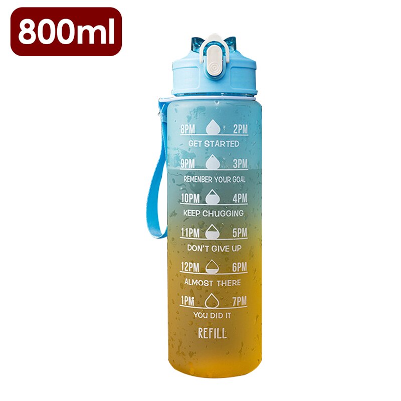 WM - 1L Water Bottle With Time Marker 32 OZ Capacity