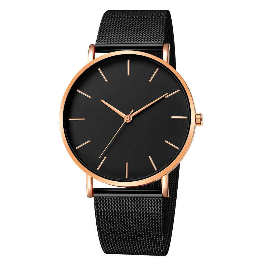 WM - Watch Rose Gold 2023 Mesh Belt Ultra-thin Fashion Luxury Wrist Watch