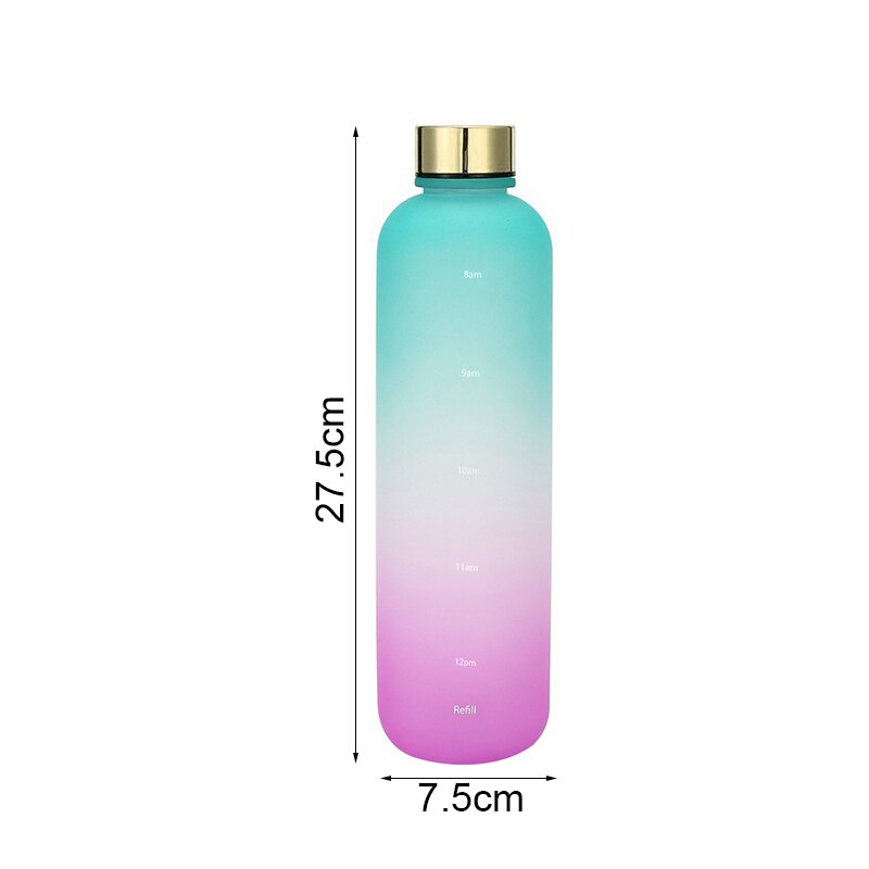 WM - 1L Water Bottle With Time Marker 32 OZ Capacity